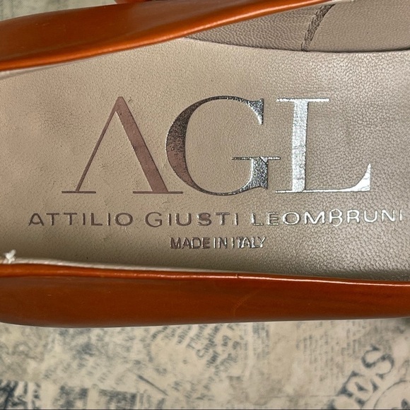 AGL Vero Cuoio Made in Italy Pump Color: Orange/Tan - Picture 12 of 13